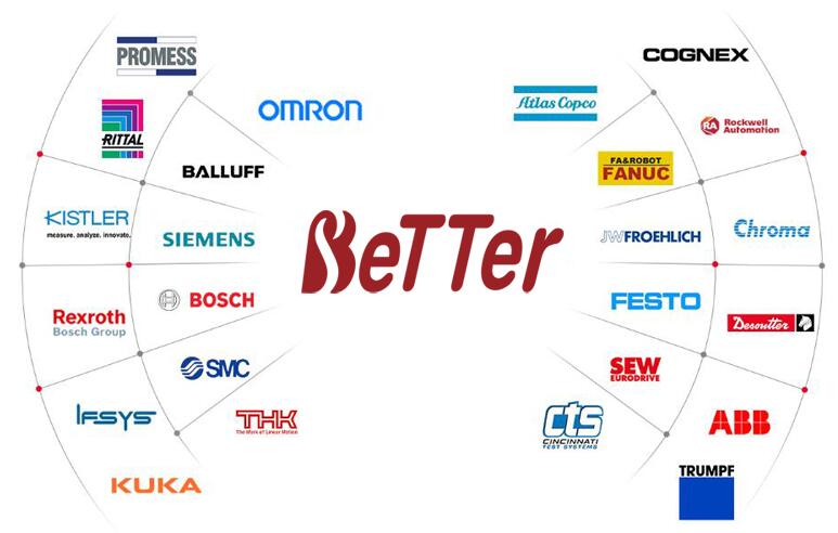 貝特機械與眾多優質供應商建立了戰略合作伙伴